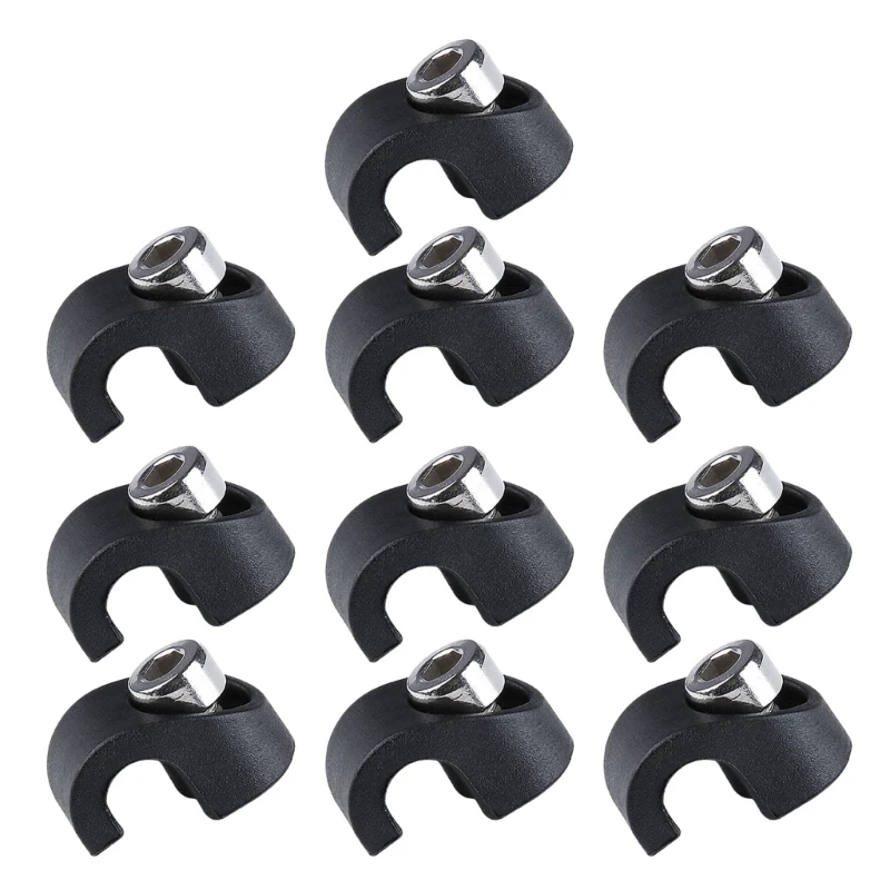 

10 Pcs Bike Fork Brake Hose Guides Bicycles Fork Brake Cable Housing Clamps TOP quality