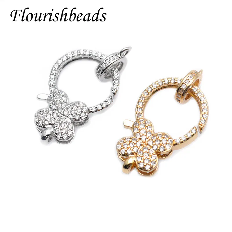 CZ Beads Paved DIY Creative Connector Locks Lobster Clasp Fasteners Supplies Accessories for Necklace Bracelet Jewelry Making