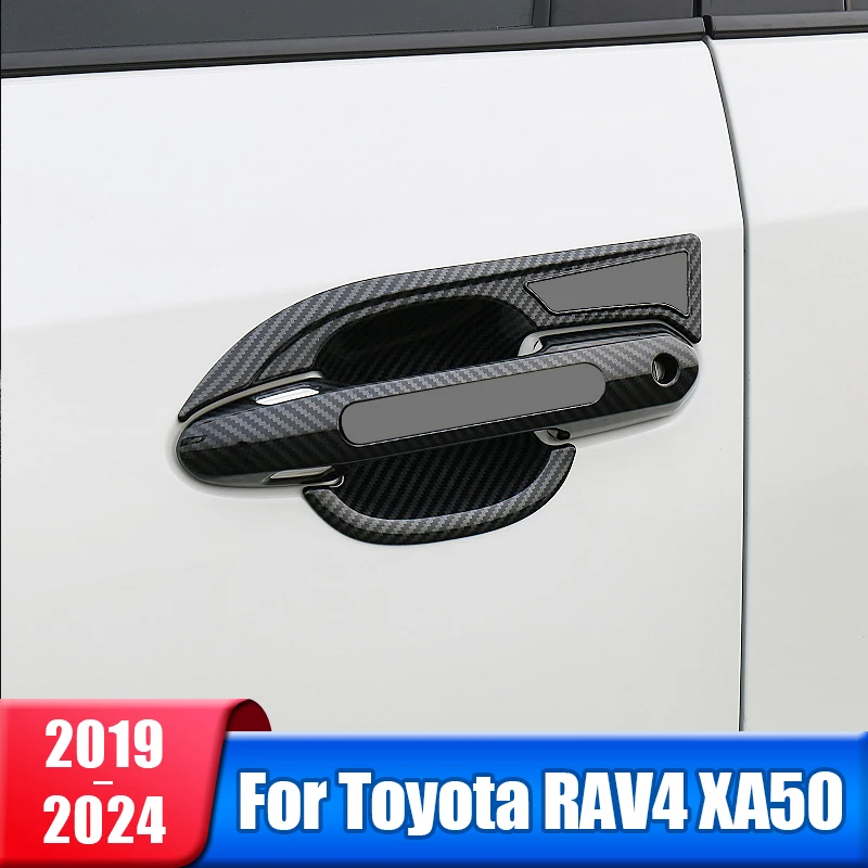 

Car Door Handle Door Bowl Protector Cover Trim For Toyota RAV4 2019 2020 2021 2022 2023 2024 RAV 4 XA50 Hybrid Accessories