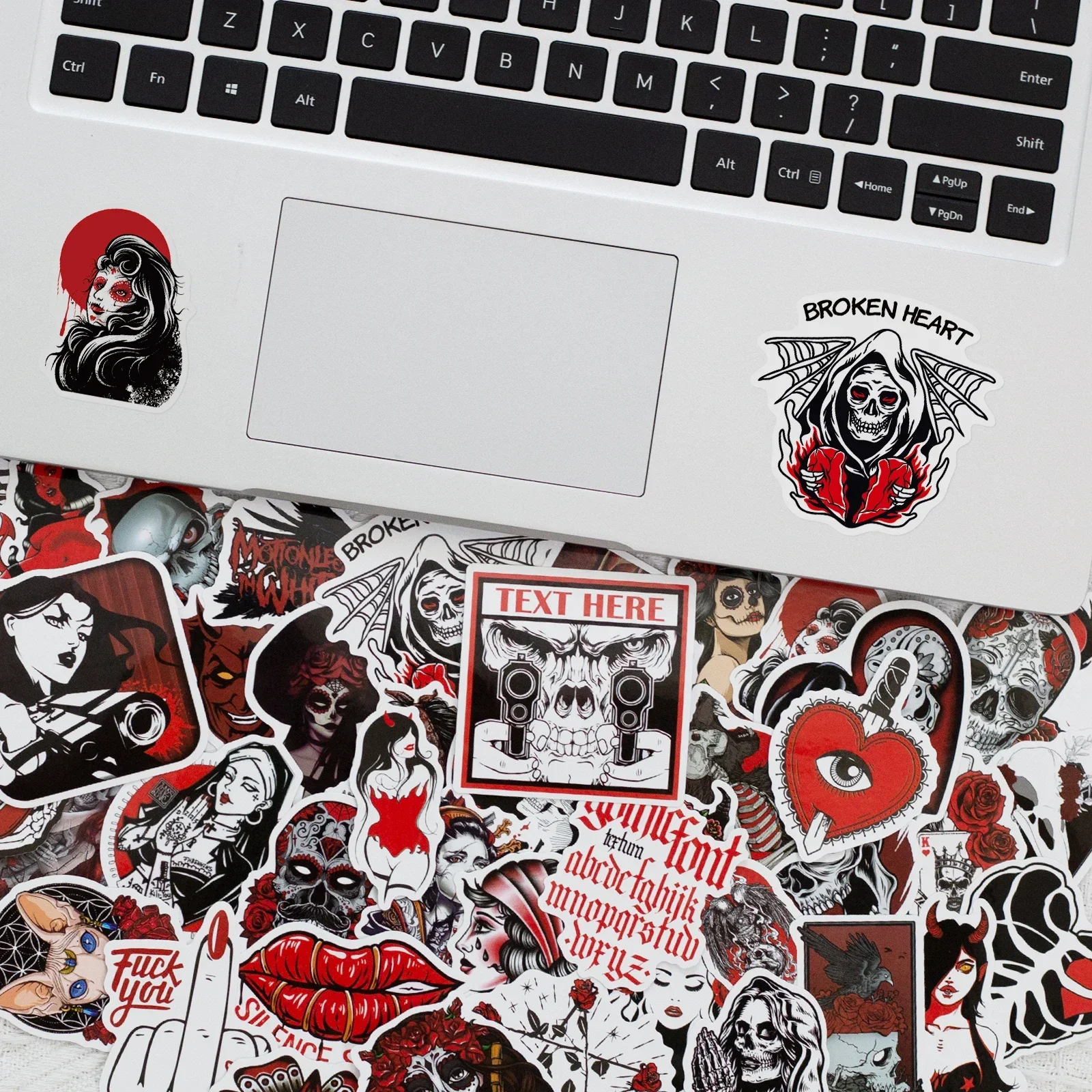 Cool Horror Skull Stickers Gothic Decals Waterproof for Phone Skateboard Guitar Laptop Car Motorcycle Helmet Decals Graffiti Toy