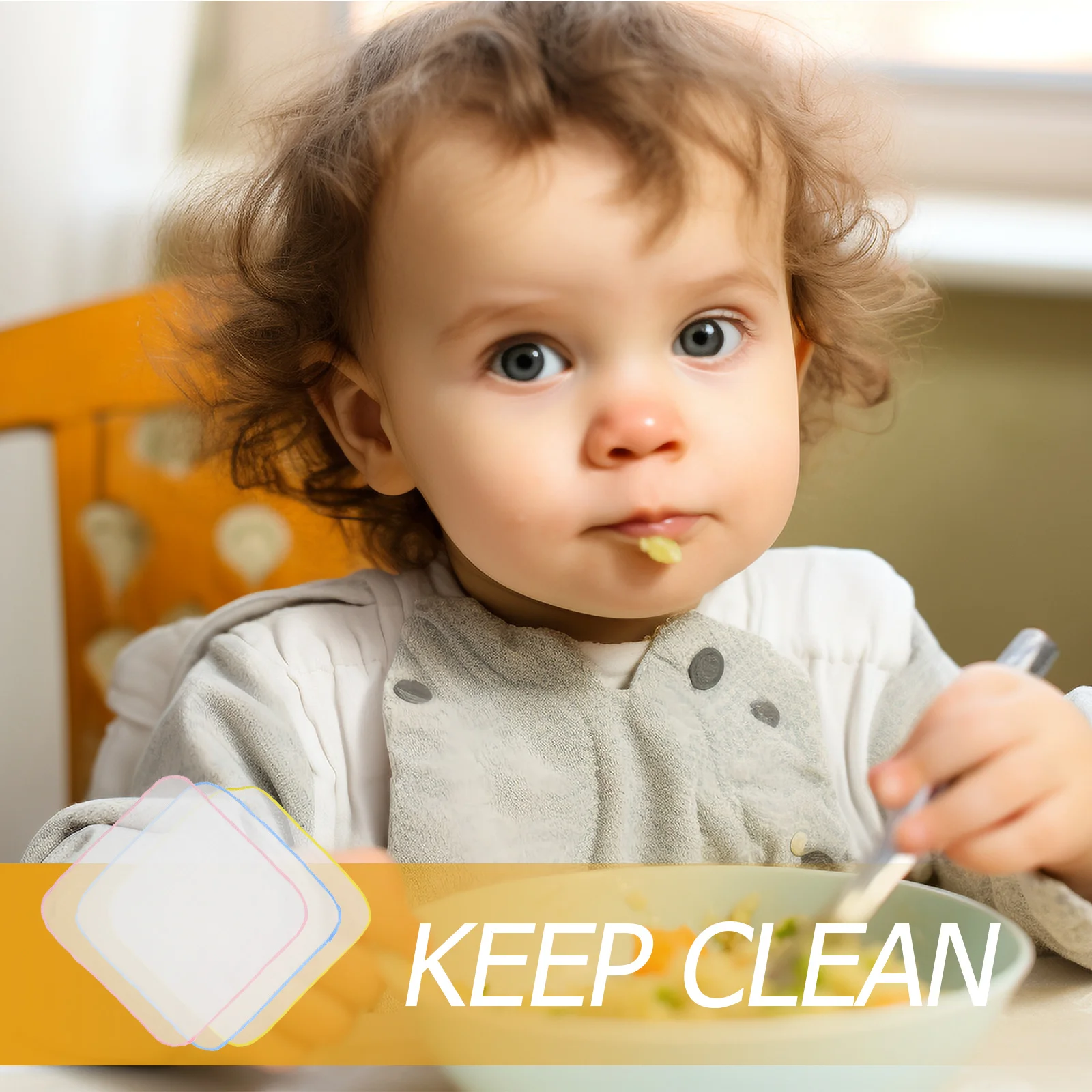 9 قطعة 25x25 سنتيمتر القطن الطفل منشفة تجشؤ امتصاص الماء مربع منديل الوردي الأزرق الأصفر الاسلوب المناسب التسنين المرايل #1