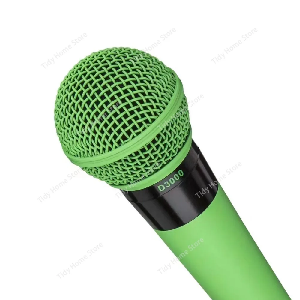 D3000 Small Green Dynamic Coil Microphone - Wired Microphone, Sound Card Live Broadcast Microphone, 5V/48V