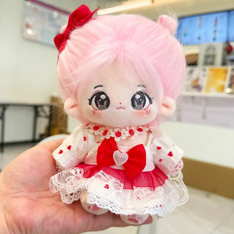 ピンクのウサギのキャラクターのぬいぐるみ,ドレス付きのぬいぐるみ,カスタマイズ可能なフィギュア,ぬいぐるみ,綿のクッション,20cm