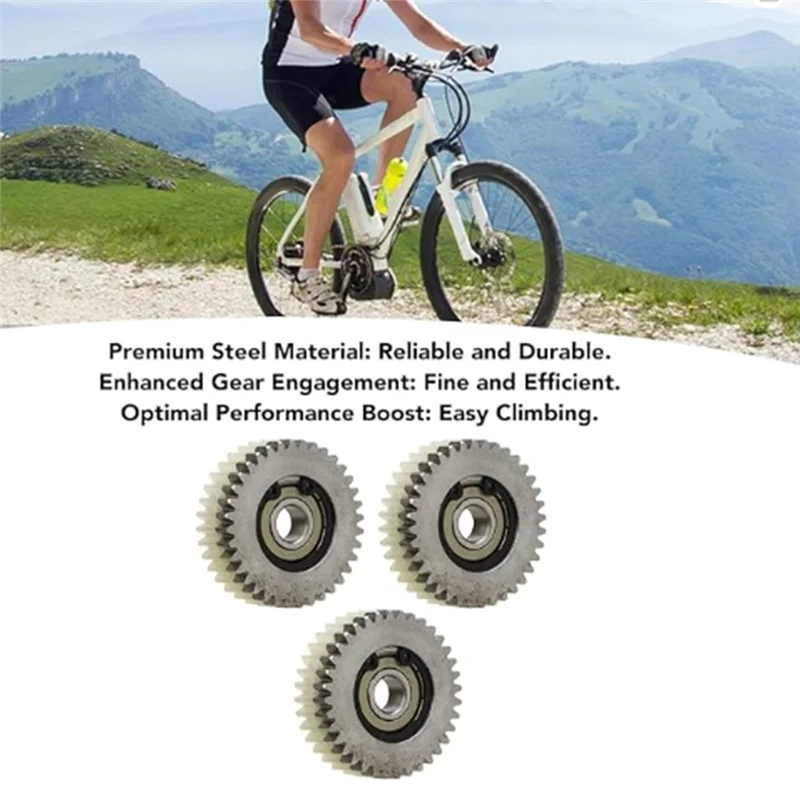 ABBK-3 шт. 36T шестерня с стопорным кольцом для двигателя 500 Вт для двигателя-концентратора Bafang Mxus, нейлоновая шестерня, износостойкие стальные аксессуары для шестерен