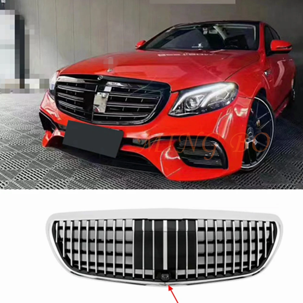 

FOR Mercedes Benz W213 E-Class 2017 2019 2020 Front car racing grille billet bumper grille upper cover fits