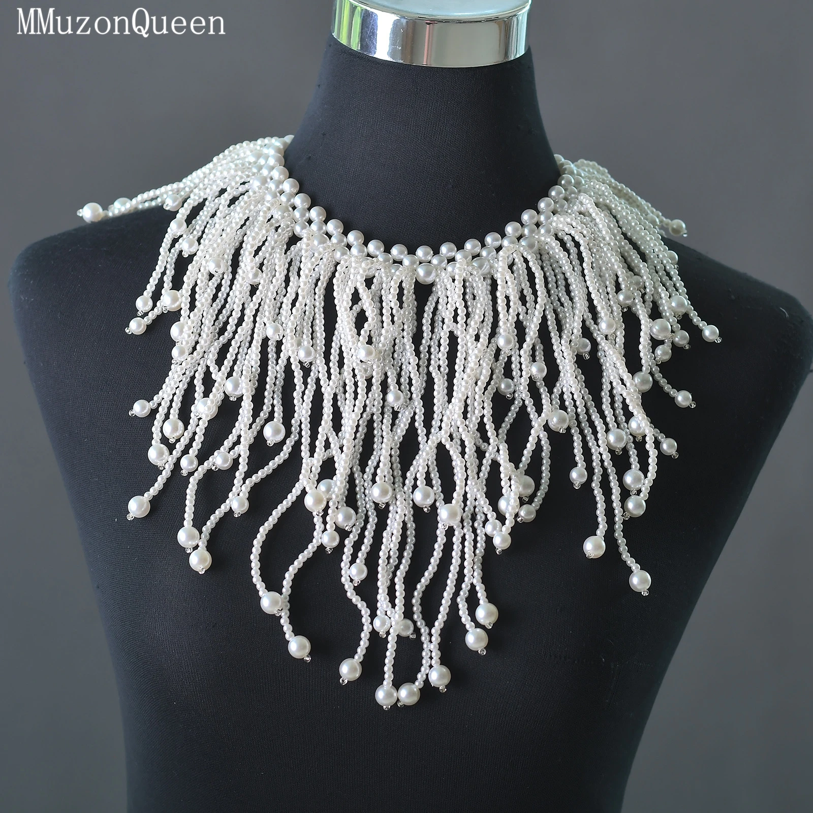 

Женский длинный кулон с жемчугом и кисточками TOPQUEEN VG57, элегантные украшения для вечеринок, высококачественные свадебные аксессуары