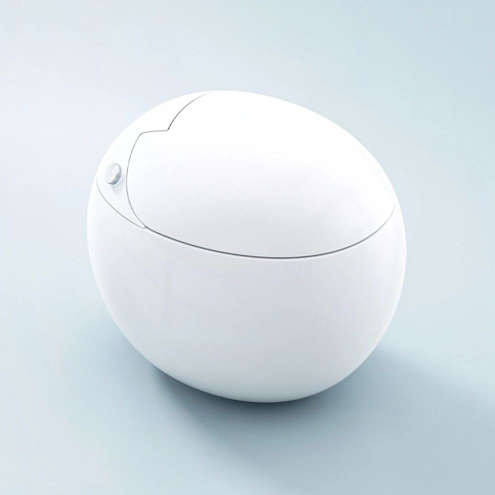 sk-Innovative Egg-Shaped Smart Toilet with Fully Automatic Pressure-Limit Sterilization Round Bowl Foam Shield#