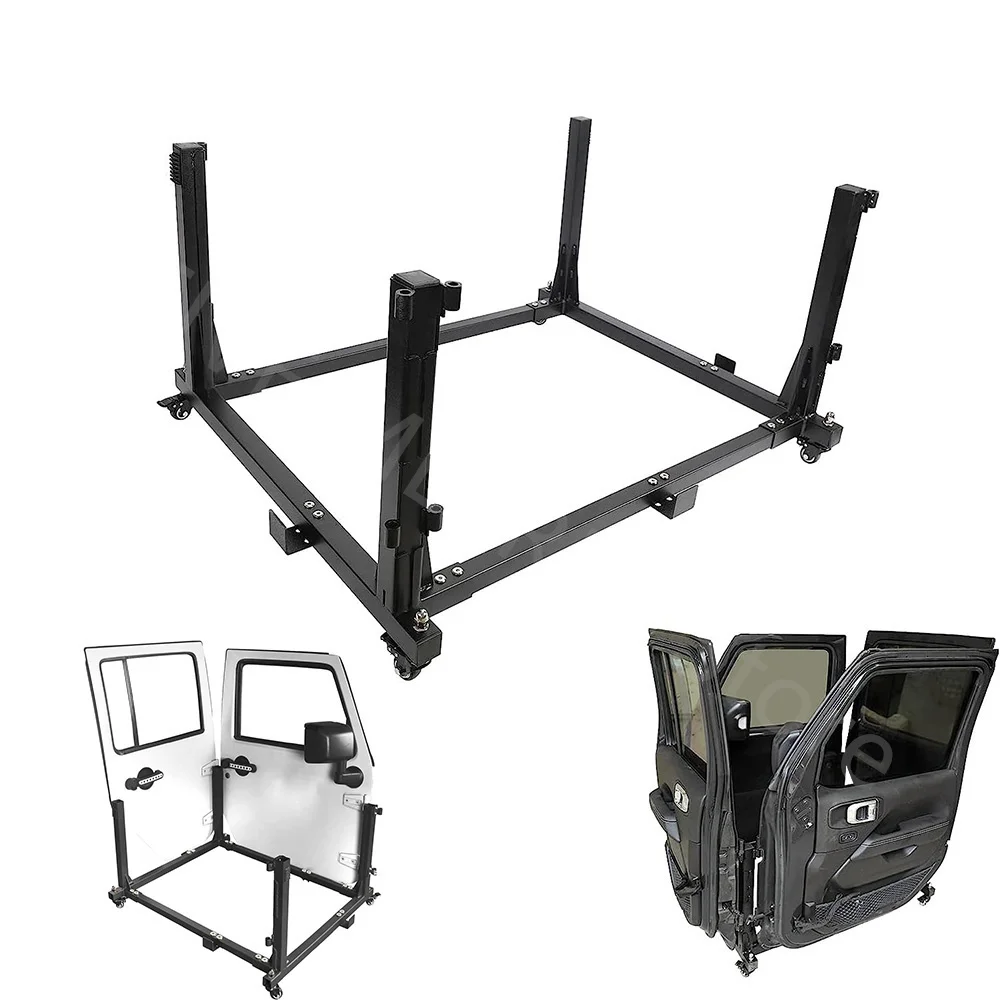 Car Door Hanger Storage Rack Bracket Holder For Jeep Wrangler YJ TJ JK JKU JL JLU Gladiator JT 1987-2023 Removable Stand Cart