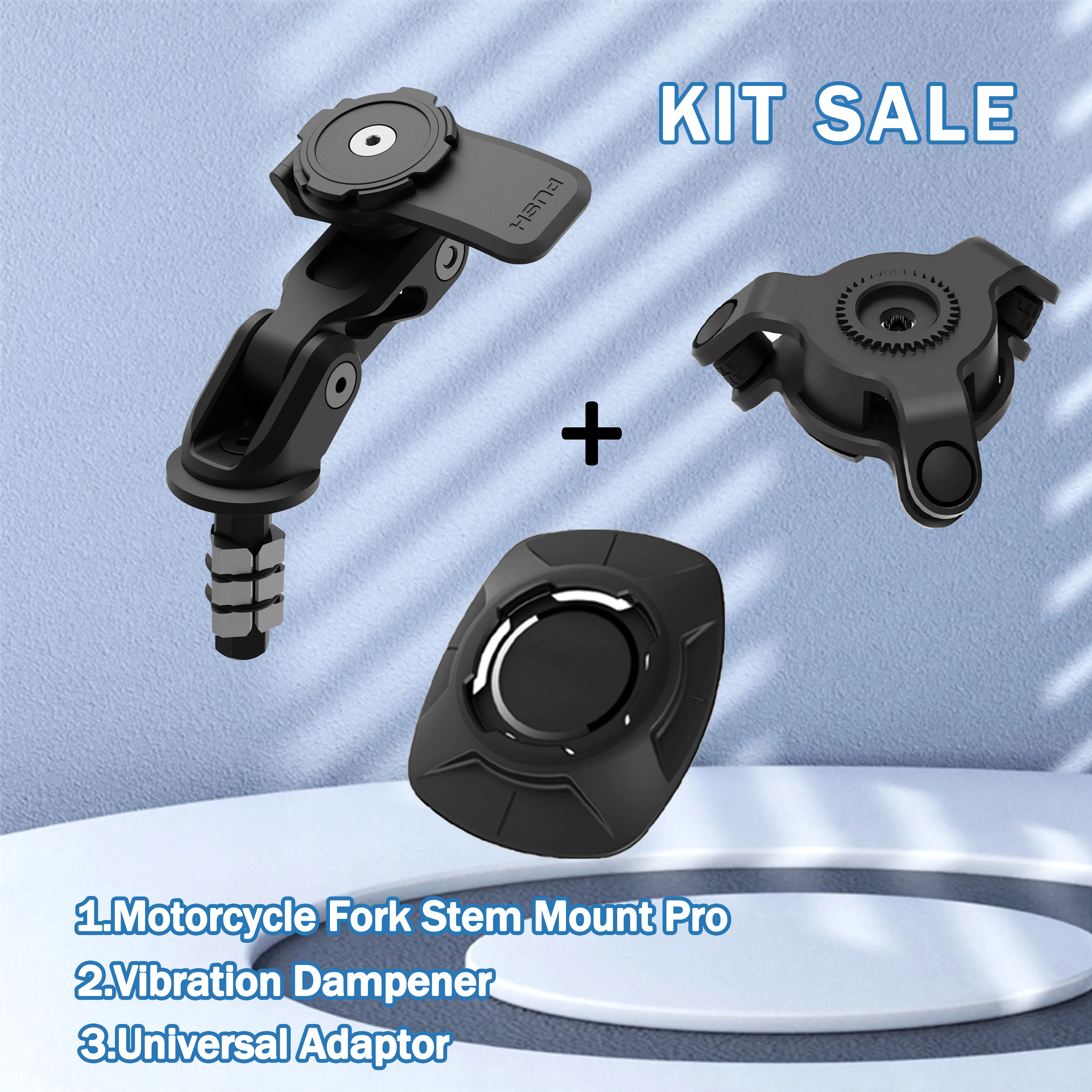 

Motorcycle Phone Mount Kit -Motorcycle Fork Stem Mount Pro Vibration Dampener Universal Adaptor