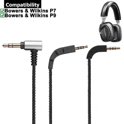 Earmax OFC Replacement Aux 3.5mm Nylon Braided Cable Extension Cord Wire For Bowers & Wilkins B&W P9 P7 Headphones Headsets