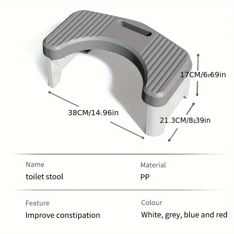 Anti-Slip Thickened Toilet Squat Stool, Comfort Foot Stool for Adults Kids Pregnant Women Bathroom Use image 3