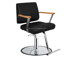 Hot Selling High-end Hair Salon Furniture Rotating Lifting Stainless Steel Black Women's Hair Salon Chair Technician Chair