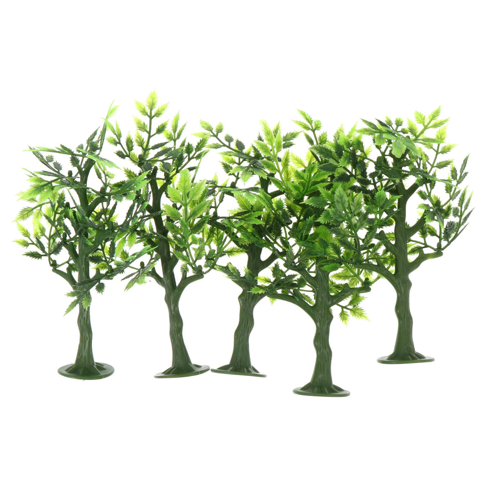 

5pcs Plastic Tree Miniature Plant Simulation Tree For Diy Decor Sand Table Adornment Micro Landscape Artificial Trees