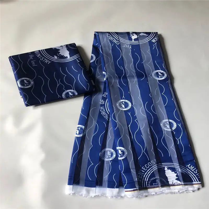 6 Yards/lot Fashion African Fabric Organza Satin Silk Fabric High Quality Printed Satin Fabric For Party Dress.