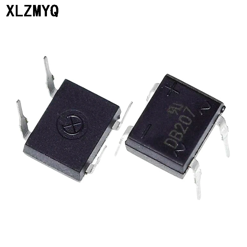 50pcs DB207 Diode Bridge Retifica DB207S DIP-4 2A 1000V Power Diode Rectifiers 1000V DIY Electronic Components