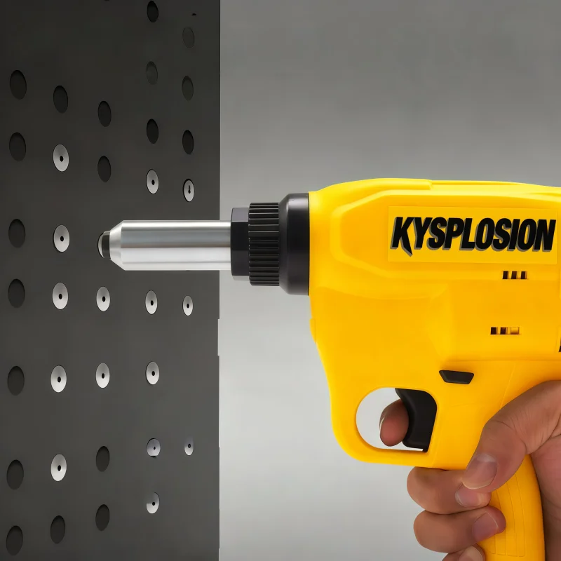 30mm Long Stroke Brushless Cordless Industrial Rivet Gun​ 20KN Pull Force power tool For Dewalt 20V battery