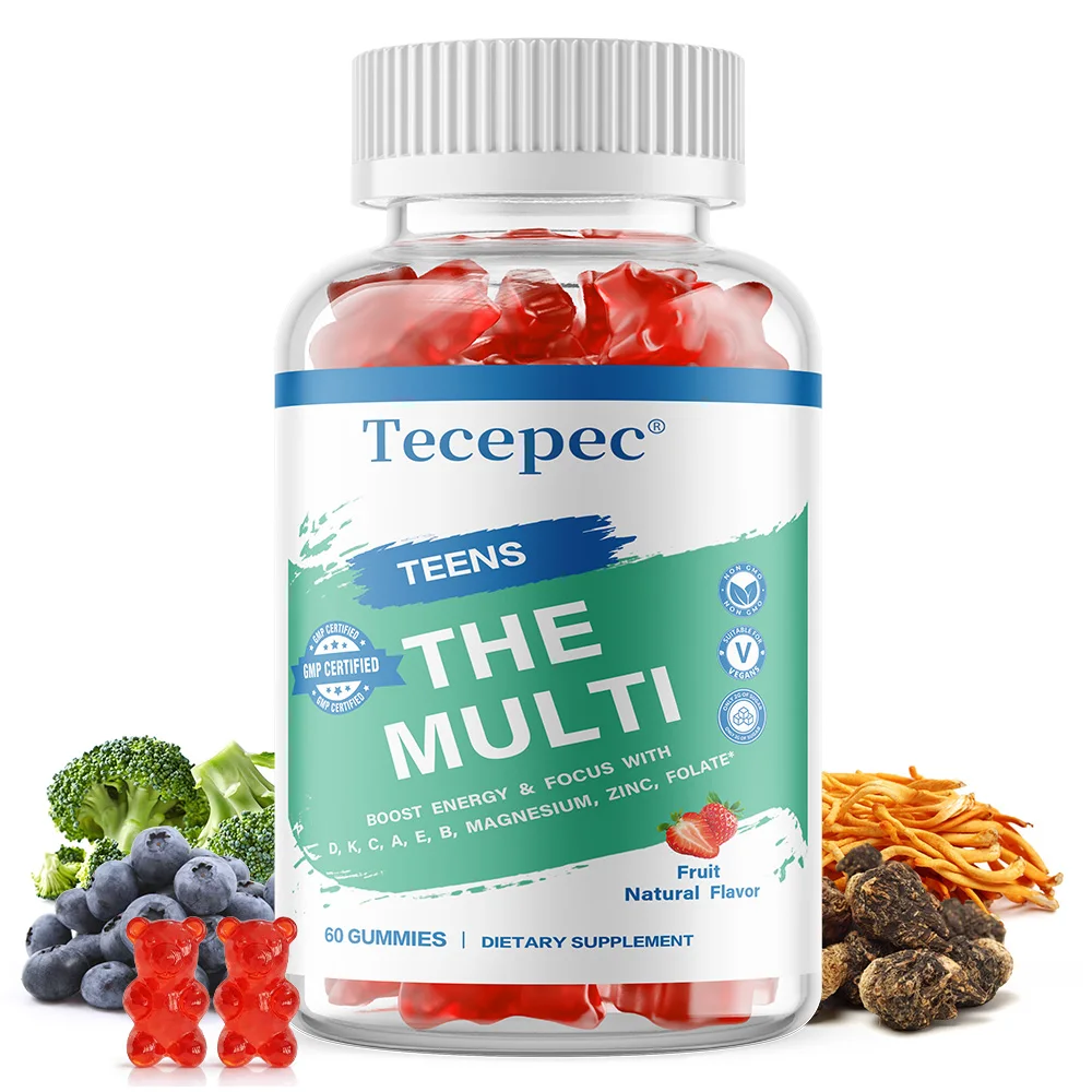 Teen Multivitamin Gummies, Vegan, 60 Count | Supports Immune, Skin, and Tissue Health with Essential Vitamins and Minerals