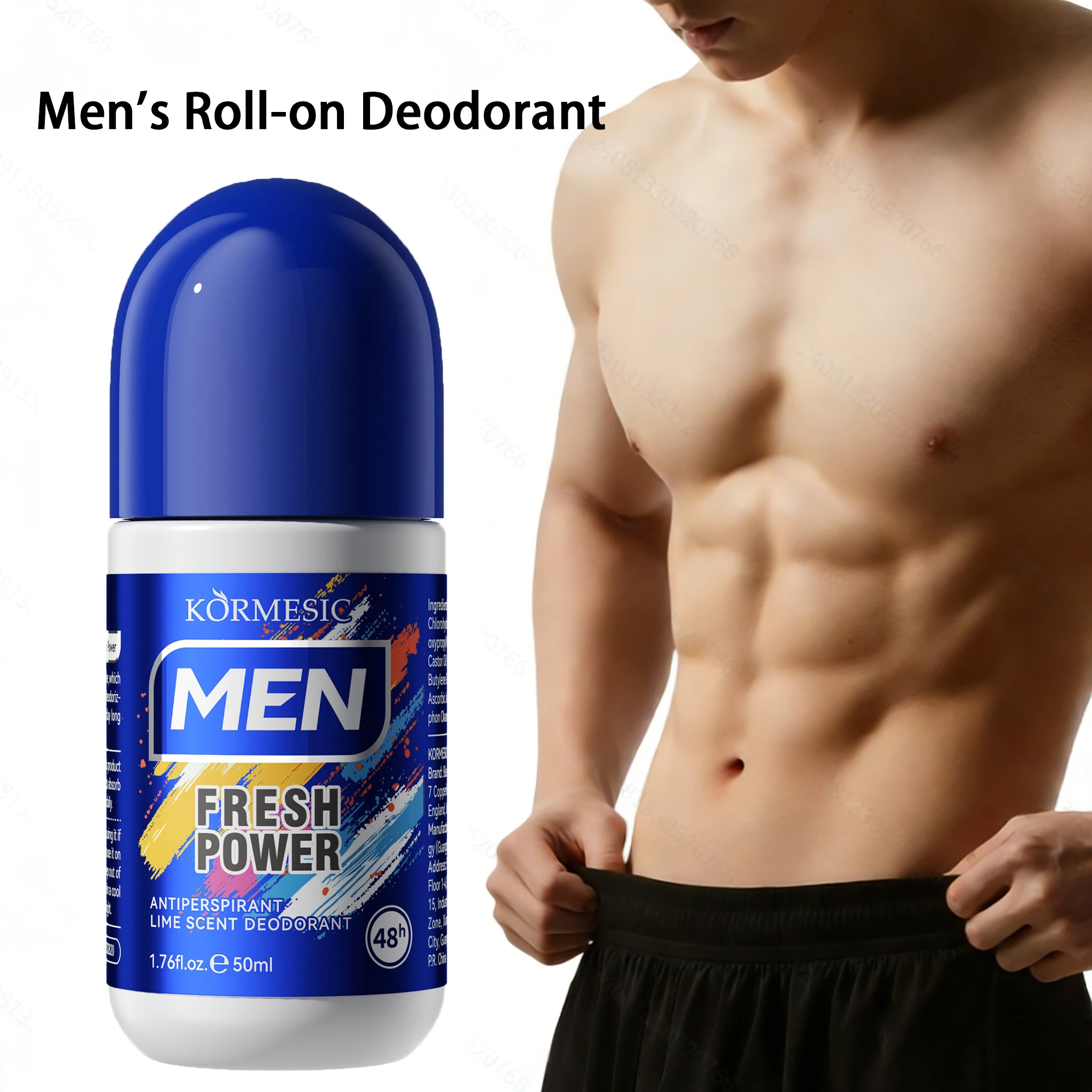 Deodorant for Men Roll-on Sweating Odor Remover Underarm Body Deodorant Roll On Package Fast Dry Lasting Portable Refresh 50ml