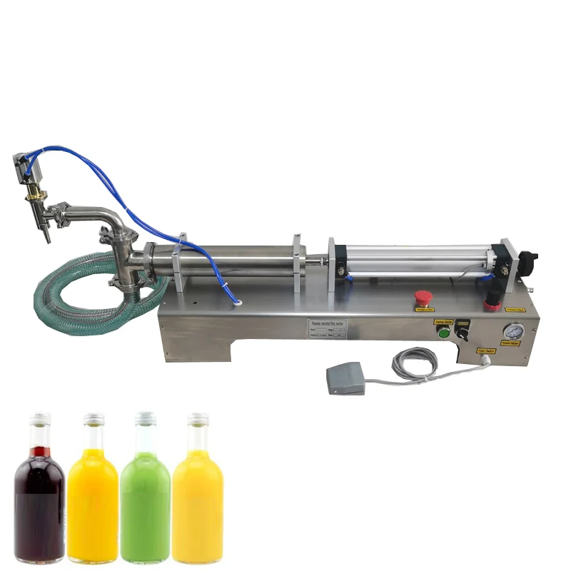 Pneumatic Single Nozzle Bottle Liquid Filling Machine Small Single Nozzle Liquid Juice Red Wine Filling Machine