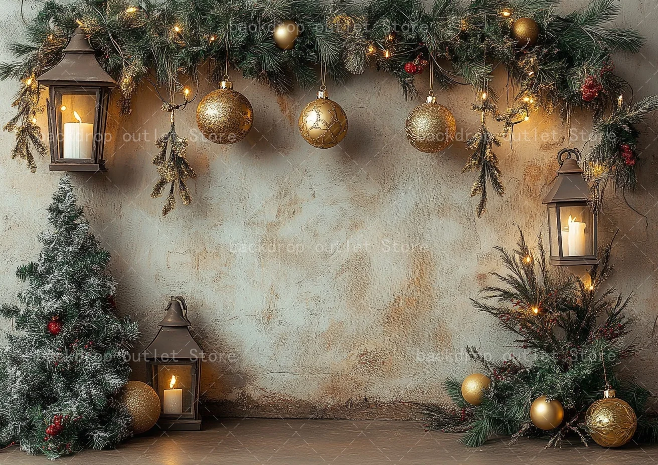 Mehofond عيد الميلاد التصوير خلفية خمر جدار أضواء شجرة عيد الميلاد الاطفال الأسرة فوتوكول عطلة خلفية صور الدعائم