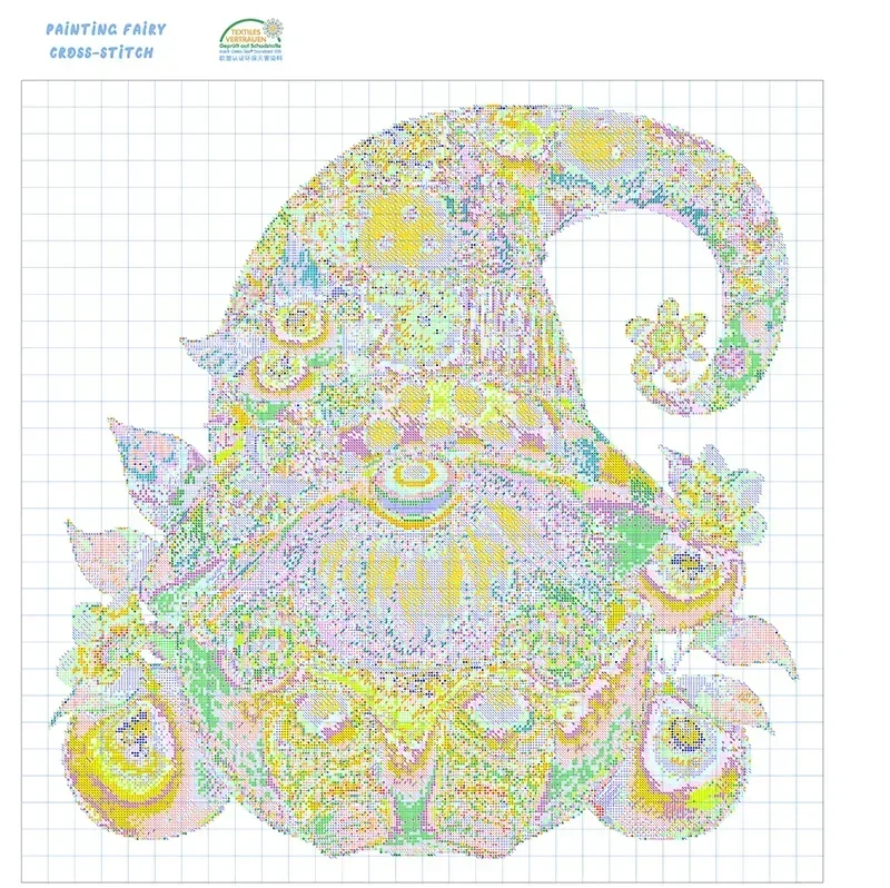 [ZZ5198-lemon Dwarfs] Stamped Cross Stitch Kit 11CT 14CT 16CT Pre Printed Canvas Cotton Threads Embroidery Needlework Wall Decor