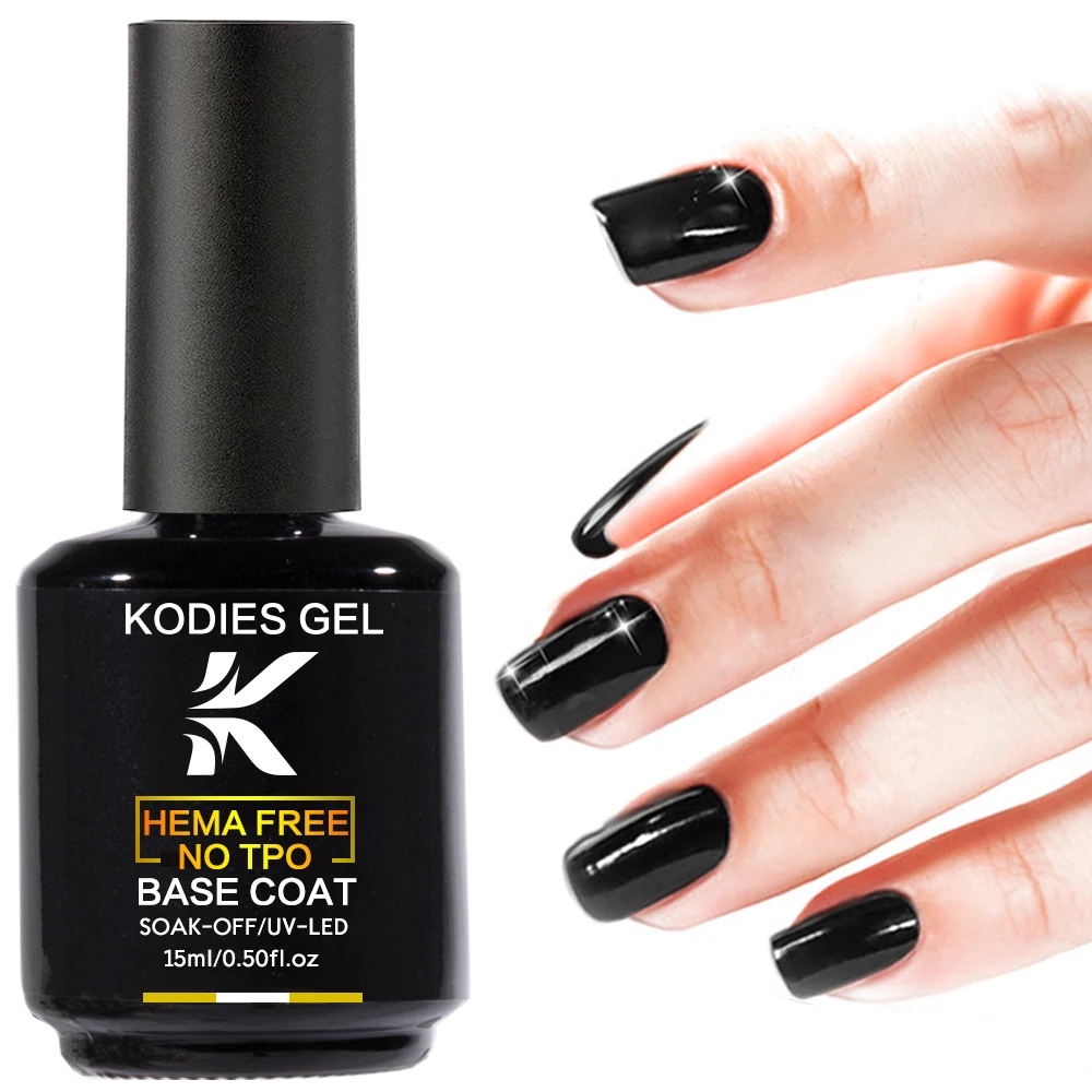 KODIES GEL HEMA TPO libre Base de goma capa Gel Esmalte Vernis Semi permanente UV suministros de uñas barniz de Gel Base de larga duración