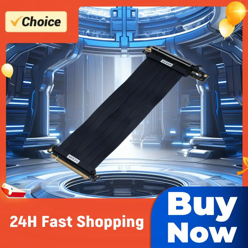 

PCI-E 3.0 Riser Cable EMI Shielded PCI Express Gen 3 GPU Extension Cord Graphics Card Extension Cable PCIE 3.0 Extension Cable