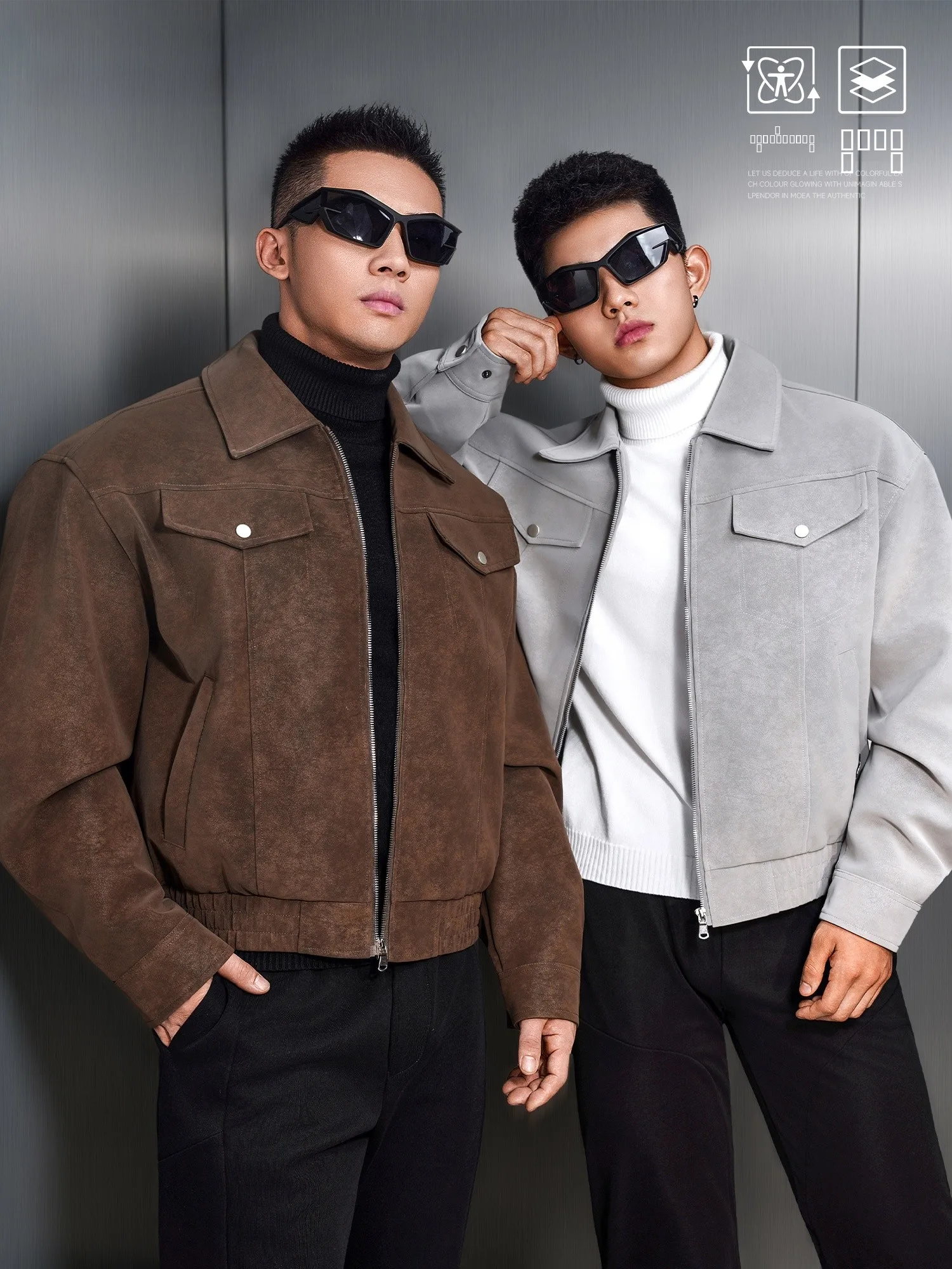 

Мужская куртка свободного кроя в американском ретро-стиле, повседневная, с длинными рукавами, ветрозащитная, из искусственной кожи, для осени и зимы