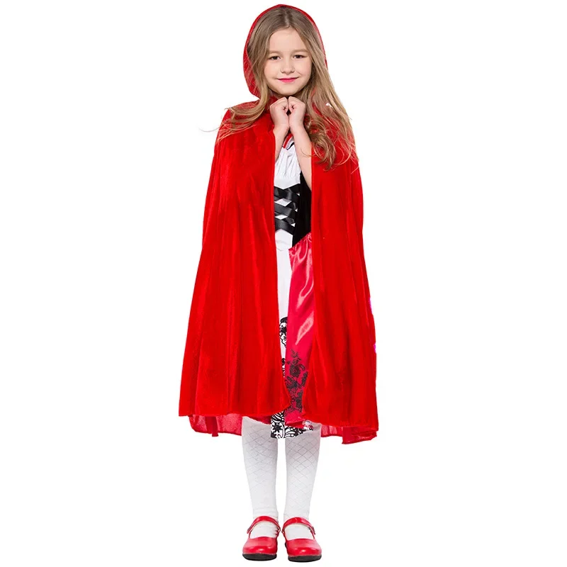 

Костюмы на Хэллоуин для детей и девочек, костюмы для выступлений Little Red Riding Hood, танцевальные костюмы для макияжа на Хэллоуин, призрак c