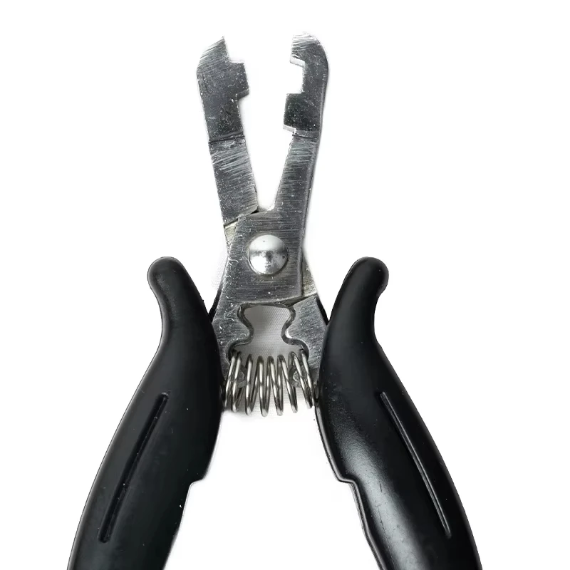 1PC Zwart handvat 6mm groef Platte tangklem voor het maken van pre-gebonden haarverlenging met platte punt
