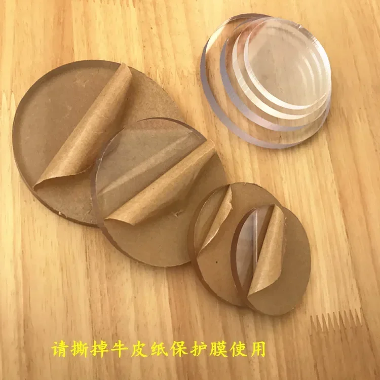 Thickened Acrylic Disc Clay Sculpture Tool Acrylic Round Base Ultra-Light Clay Snowflake Clay Soft Pottery Rubber Stamp