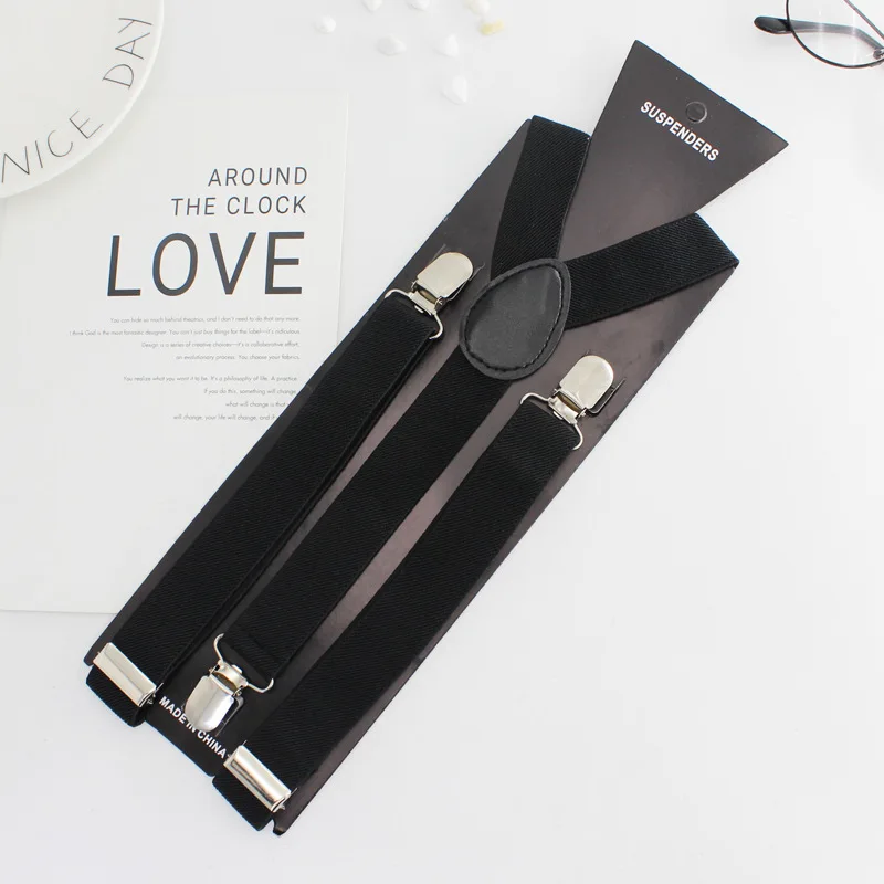 بلون الحمالات الجلدية المرنة الأقواس الرجال النساء الأسود الأشرطة قابل للتعديل لبدلة الزفاف تنورة اكسسوارات هدية الموضة