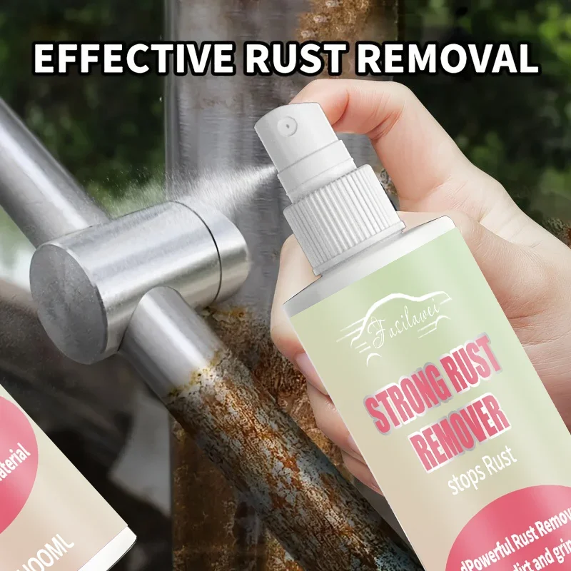 Universal Rust Removal Spray, Iron Out Rust Converter Spray, Metal Rust Remover, for Automobile Parts, Tires, Rims, Door