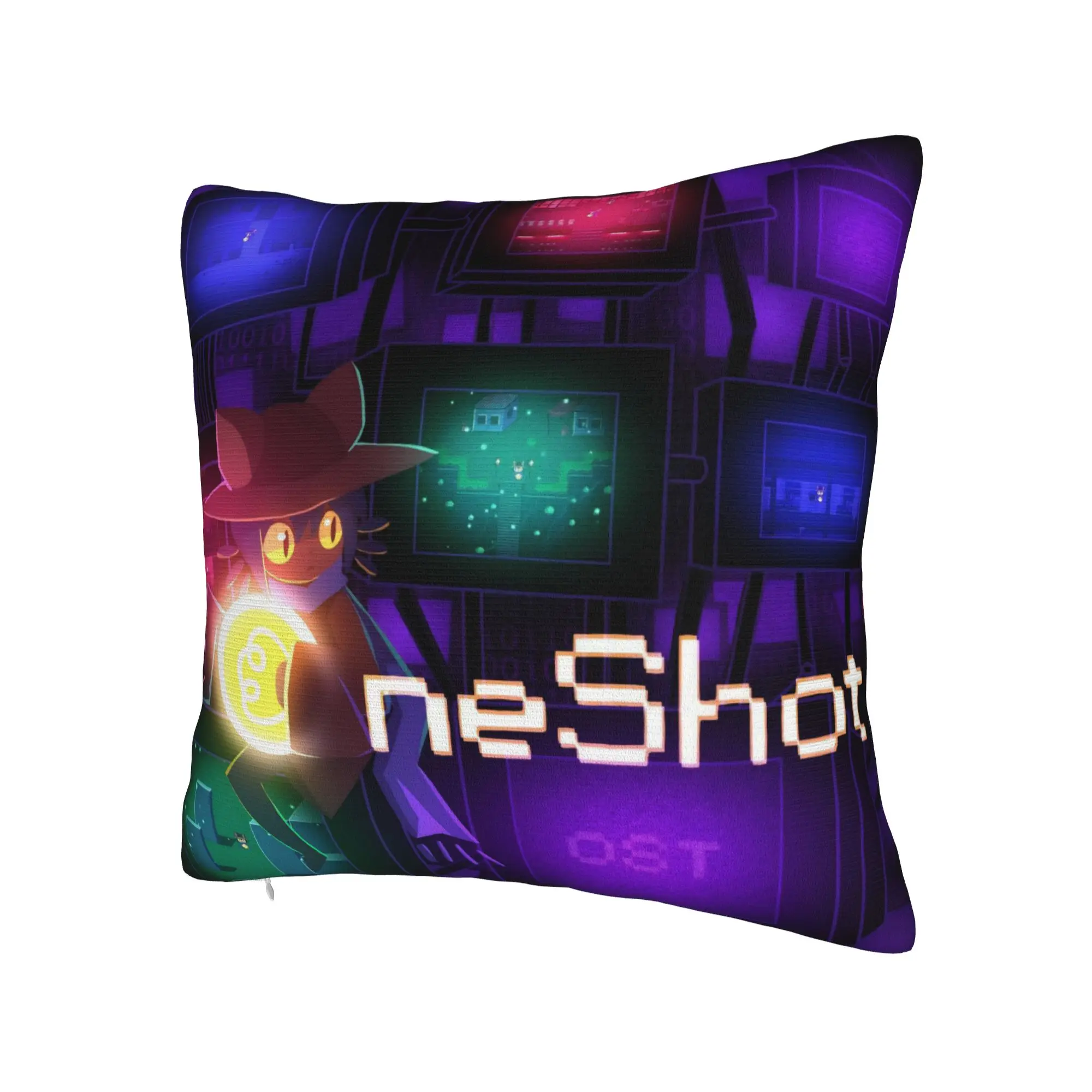 OneShots Niko Pillow Cover Stuff Printing Cushion Cover Decoration  Throw Pillow Case Cover Home Multi Size