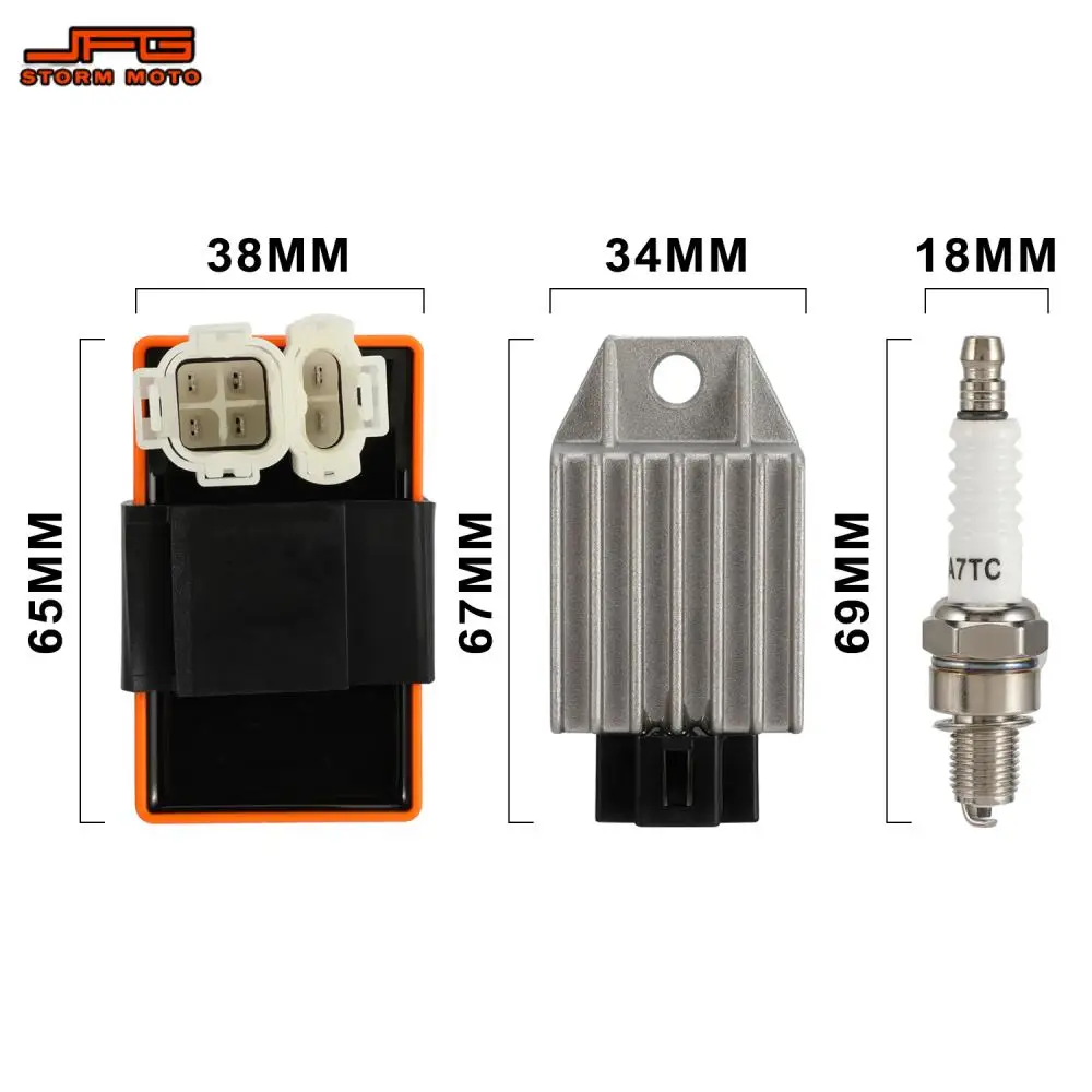 Motorcycles Accessories Ignition Coil and Spark Plug Set For GY6 50cc-150cc SSR125 Motocross Ignition System Parts Dirt Pit Bike