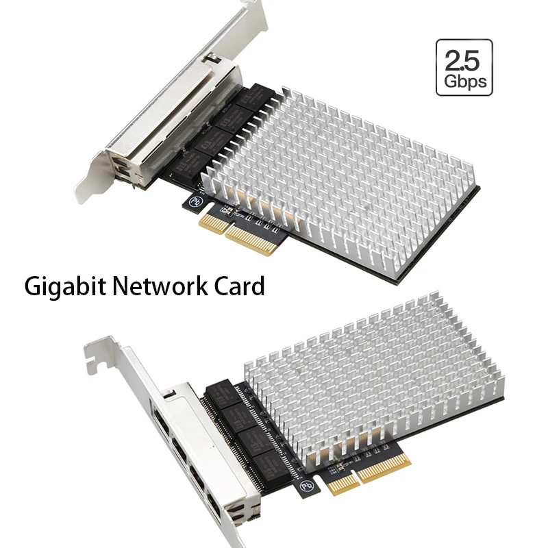 

Gigabit PCI-E Network Card RJ-45 LAN Adapter 10/100/1000m/2.5Gbps diskless Lan Card Internet Splitter Adapter PCIE to Ethernet