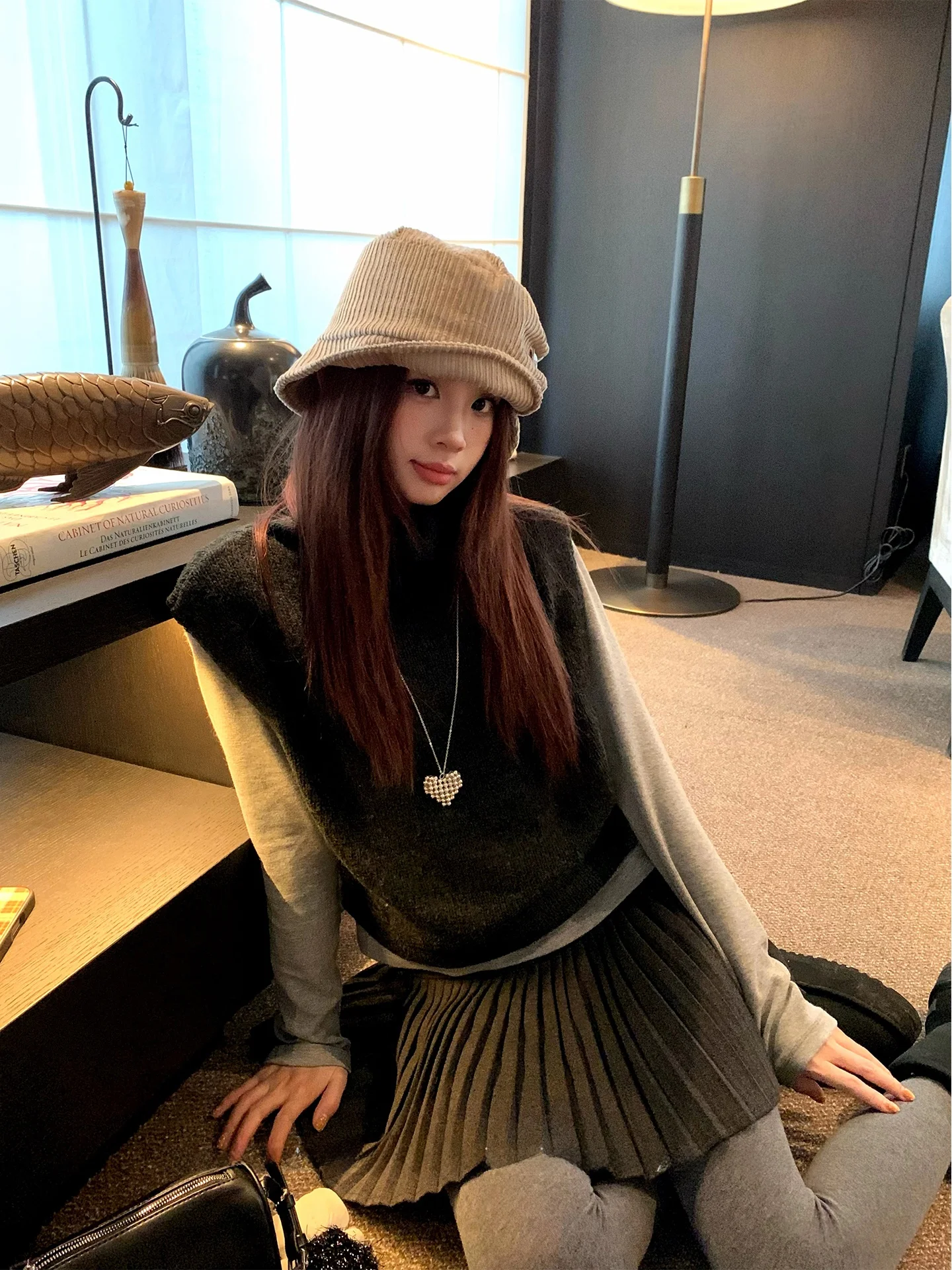 

Свободный женский вязаный жилет, внутренняя одежда, цвет глаз, зимний новый топ без рукавов, модная повседневная верхняя одежда