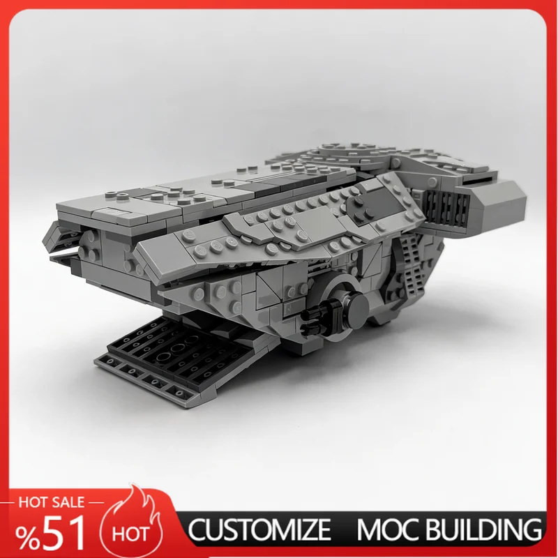 

NEW 707Parts Sci-Fi Spacecraft Model MOC Building Customize Blocks DIY Assembly Educational Toy Gift For funs Collection Display