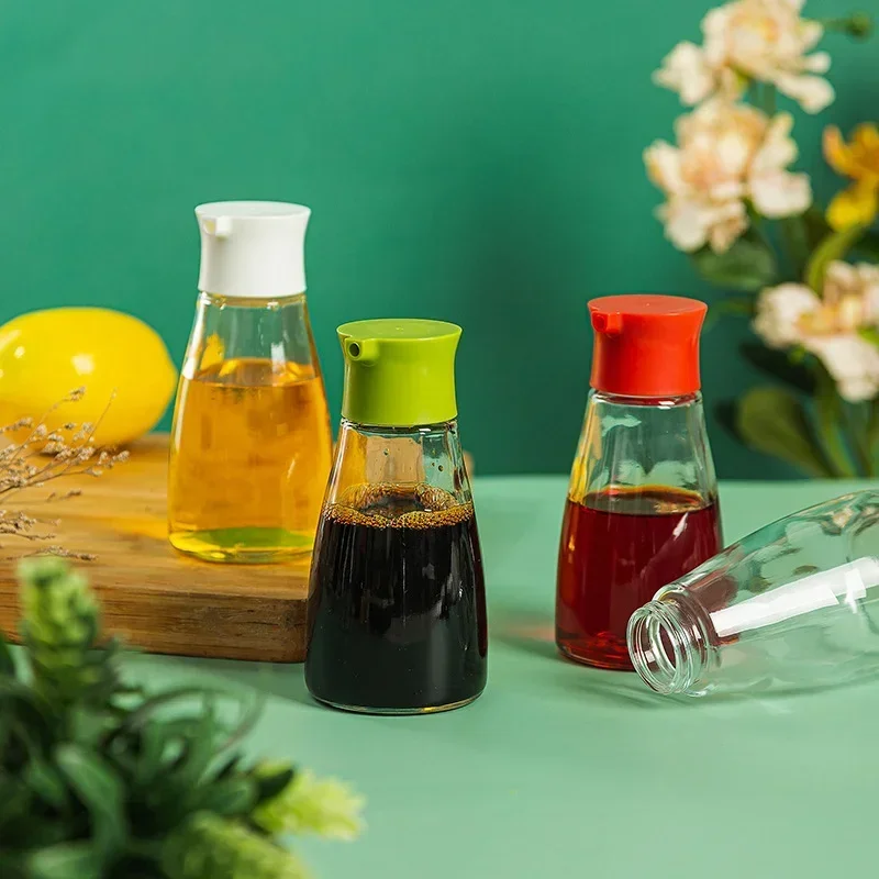 Botella de salsa de soja resistente al aceite, contenedor de aceite de sésamo, aceite de oliva, tarro de especias, botella a prueba de fugas, almacenamiento de cocina, 200ML