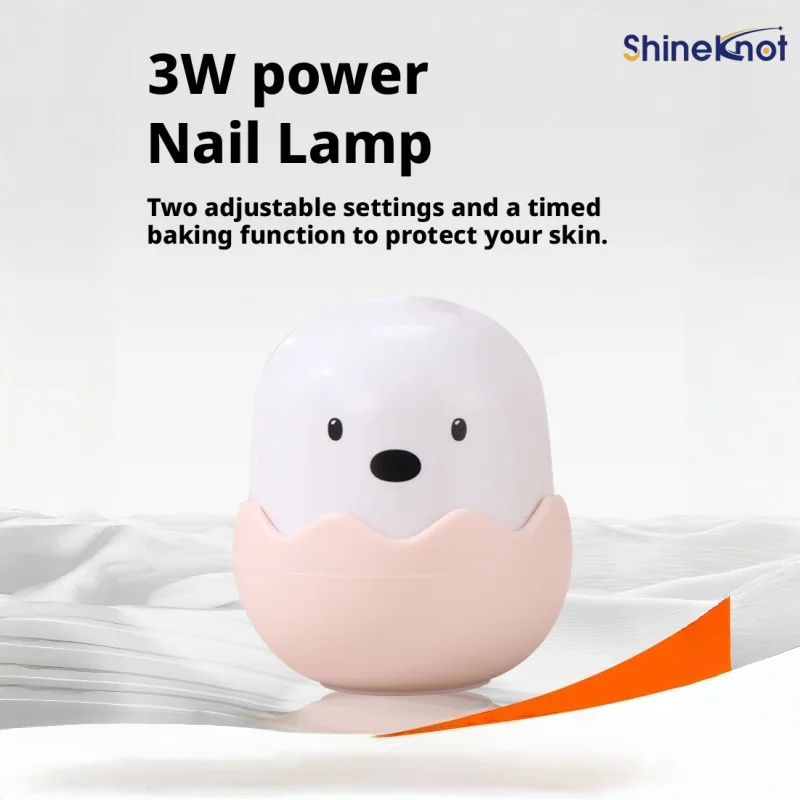SHINEKNOT Compact Mini Egg-Shaped Nail Lamp 360° UV Nail Curing Lamp Portable Home-Use LED Nail Polish Drying Lamp USB-Powered