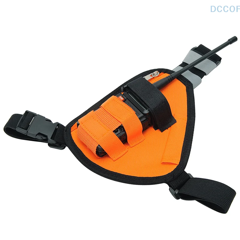 قابل للتعديل راديو تسخير حقيبة الجبهة حزمة مثلث حقيبة صدر للرجال الحقيبة الحافظة حمل لجهاز الاتصال اللاسلكي