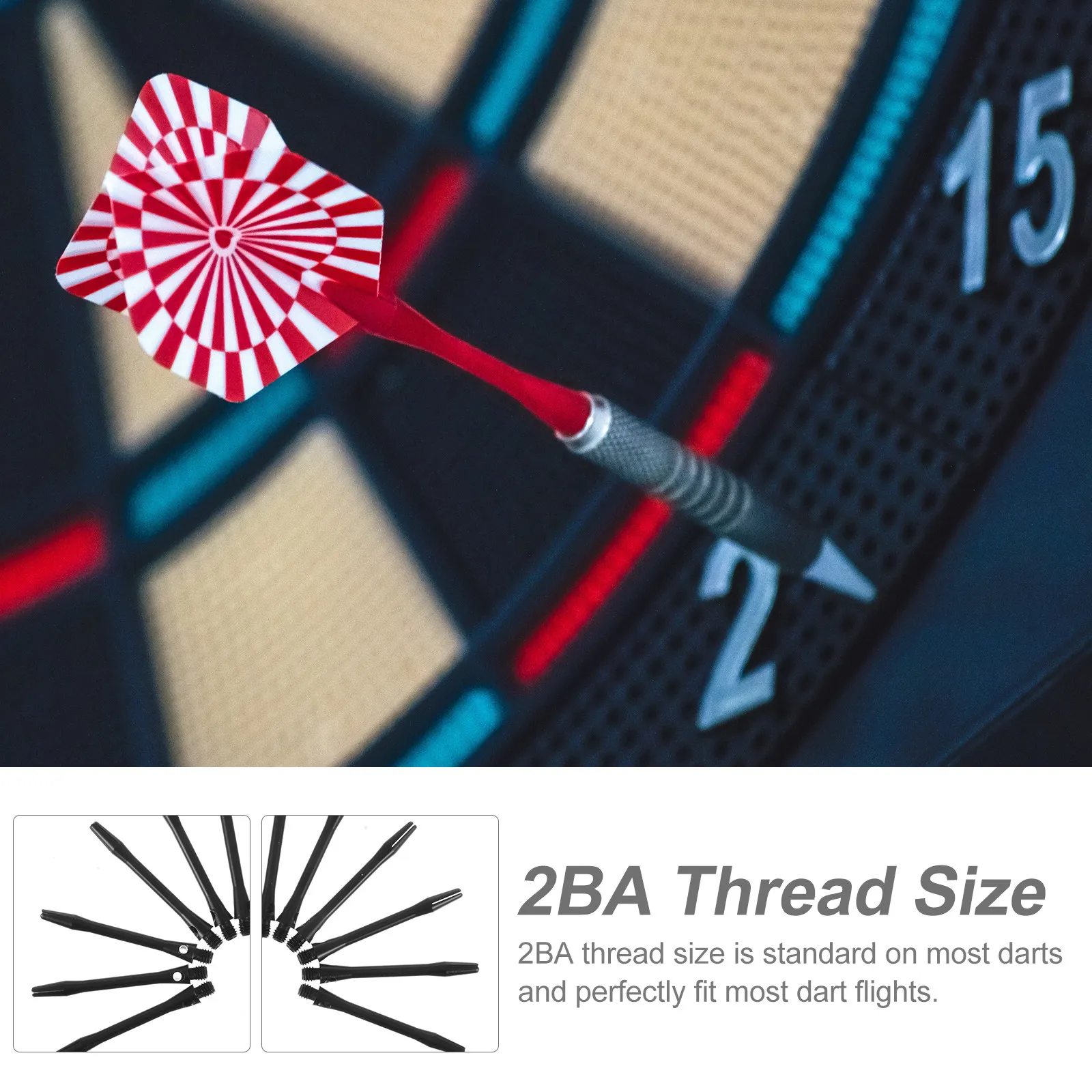 

12 шт. металлических стержней для дротиков, 45 мм, из алюминиевого сплава, с резьбой 2BA, сменные наконечники для игры в дротики, аксессуары