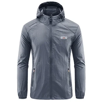 Summer Men Hiking Fishing Cycling Hooded Gym Sport Windbreaker Ultra Light Coat Men Outdoor Quick Dry Sun-Protective Thin Jacket 5