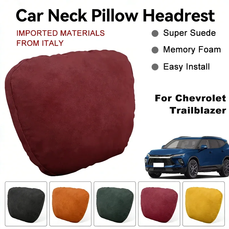 

Italy Suede Car Neck Rest Pillow For Chevrolet Trailblazer Seat Head Neck Support Cushion Auto Interior Accessories