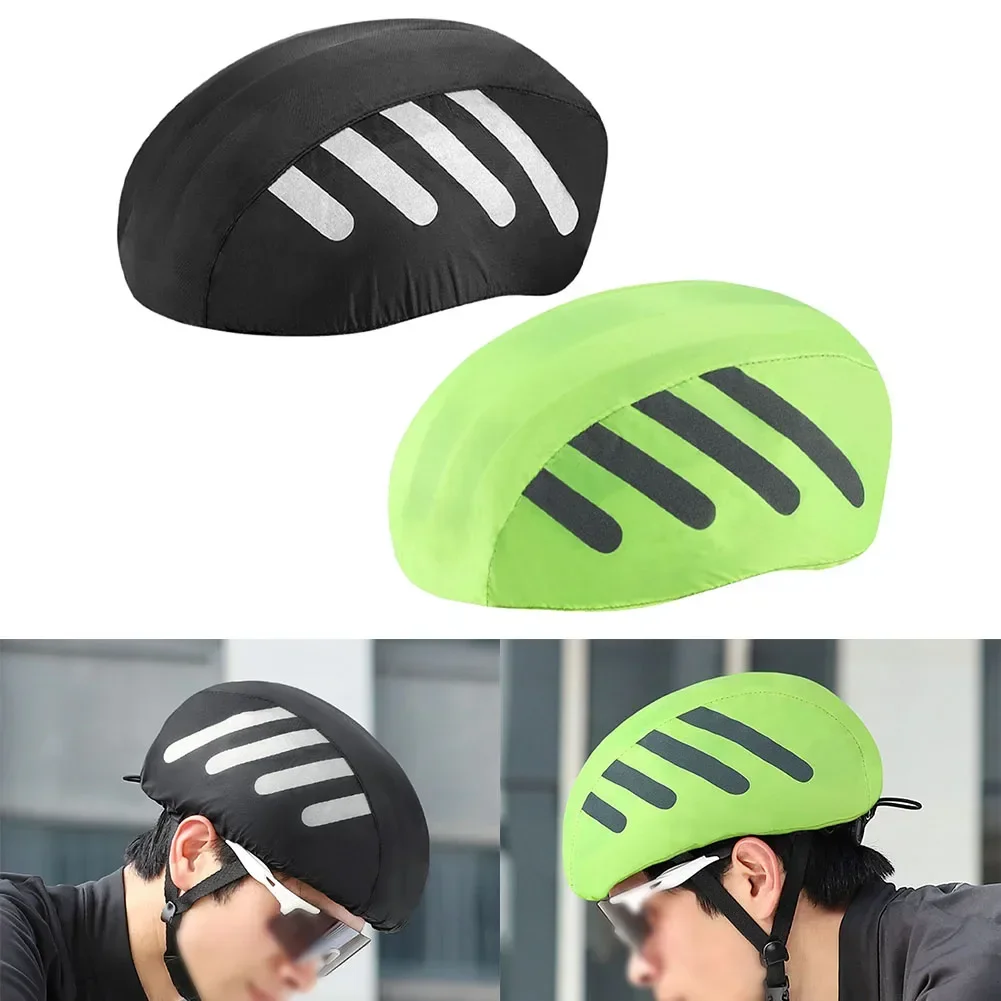 

1pc Helmet Rain Cover Road Bicycle Helmets Safety Hats Windproof Reflective Rain Cover Riding Equipment Bike Accessories