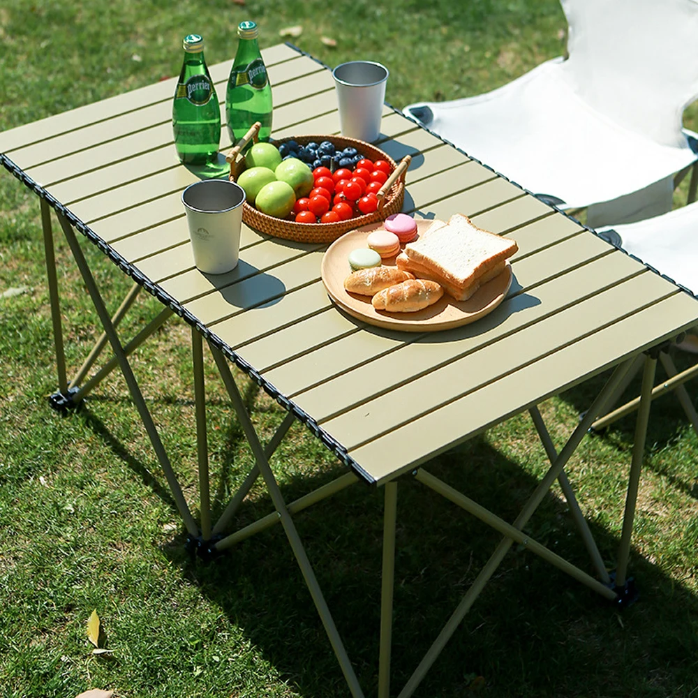 Outdoor Folding Tables and Chairs Set 4~6 People Folding Tables and Chairs Barbecue Camping Go on Road Trip