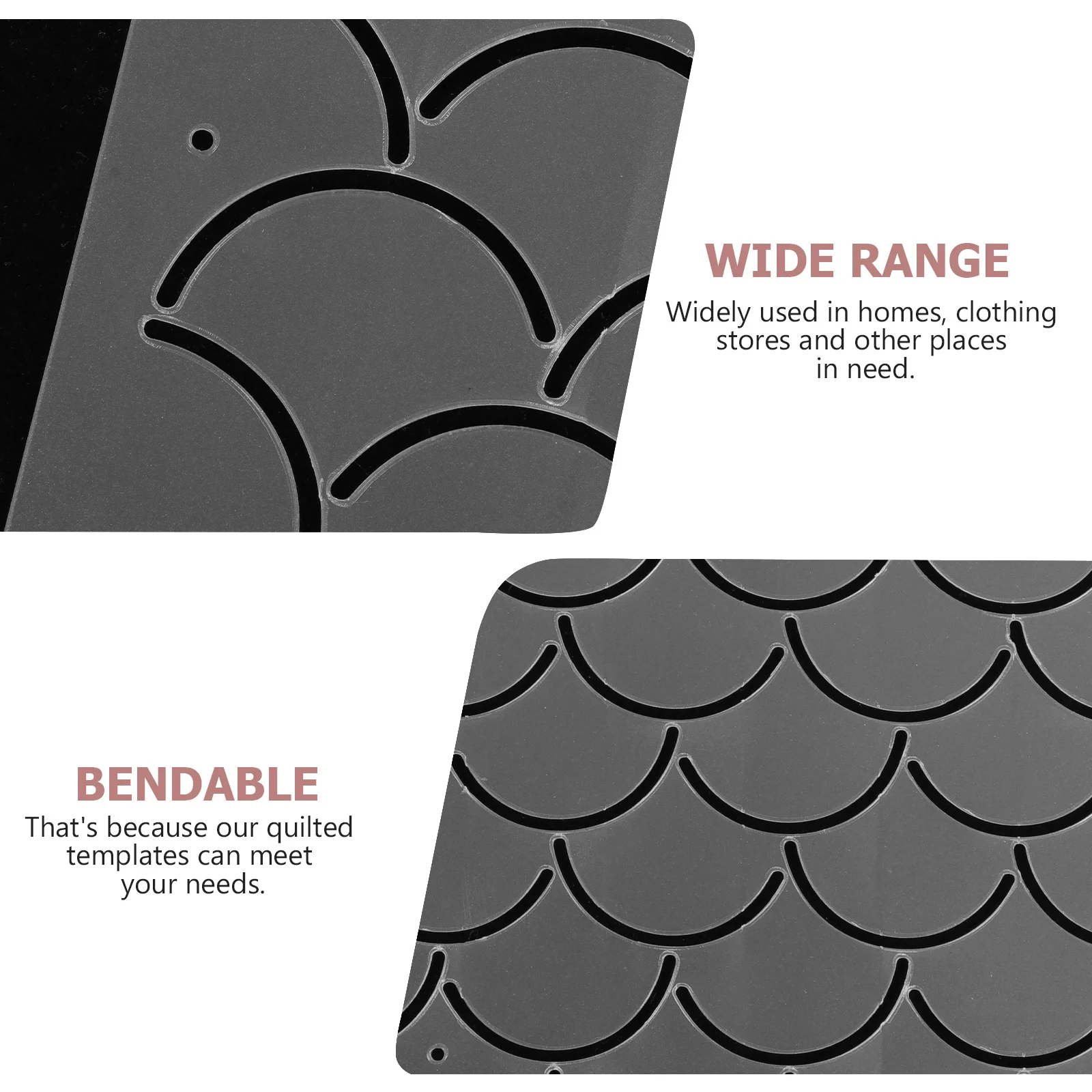 

Professional Hollow Quilting Template DIY Sewing Tool Transparent Design for Craft Projects Plastic Quilting Template