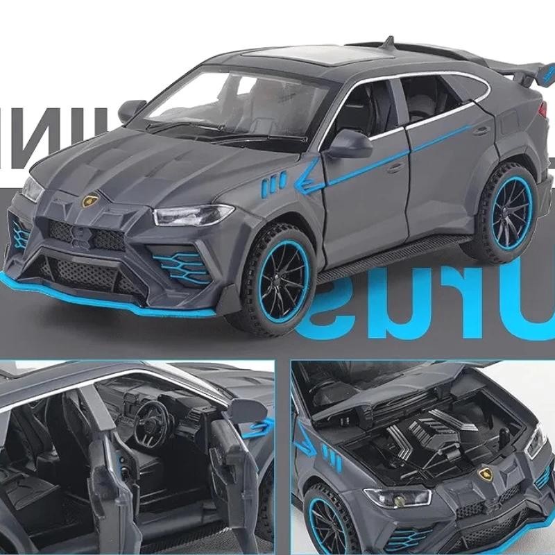 

Масштабная модель спортивного автомобиля URUS 1:32, литая из металлического сплава, со звуком и светом, откатным механизмом, коллекционная, детская игрушка, подарок A232