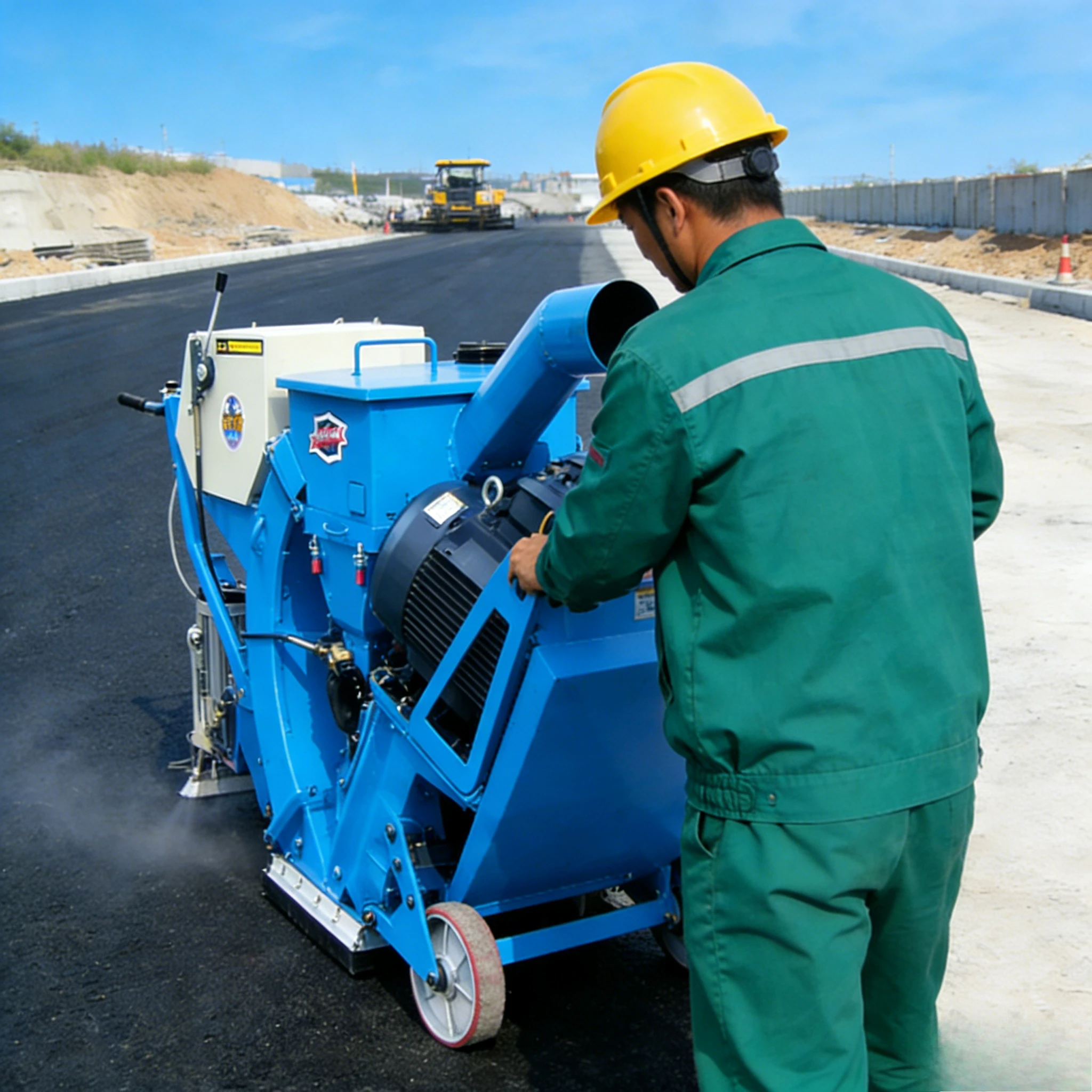 Automatic Asphalt & Concrete Road Floor Surface Roughening Shot Blasting Machine