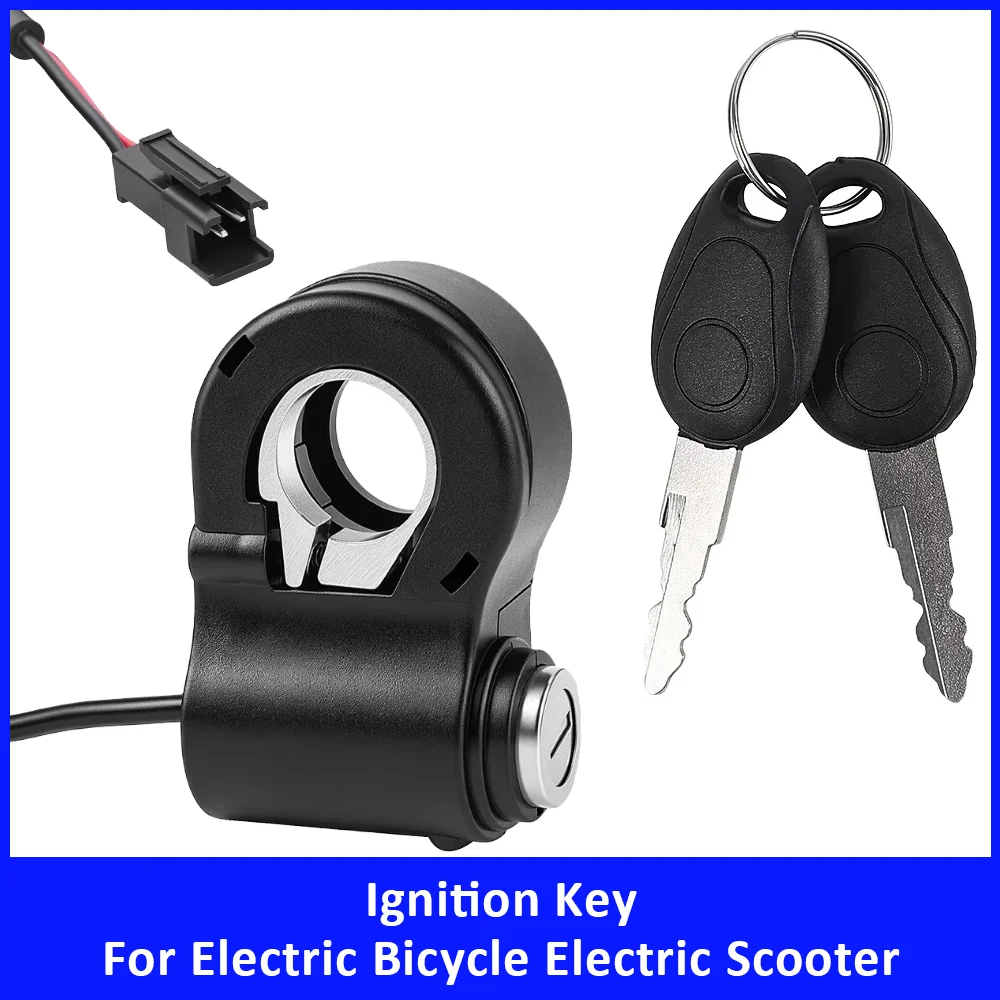 12V‑72V Ignition Key for Super73 for Ridstar Q20 Electric Bicycle Electric Scooter Universal Power Lock Switch Replacement Parts